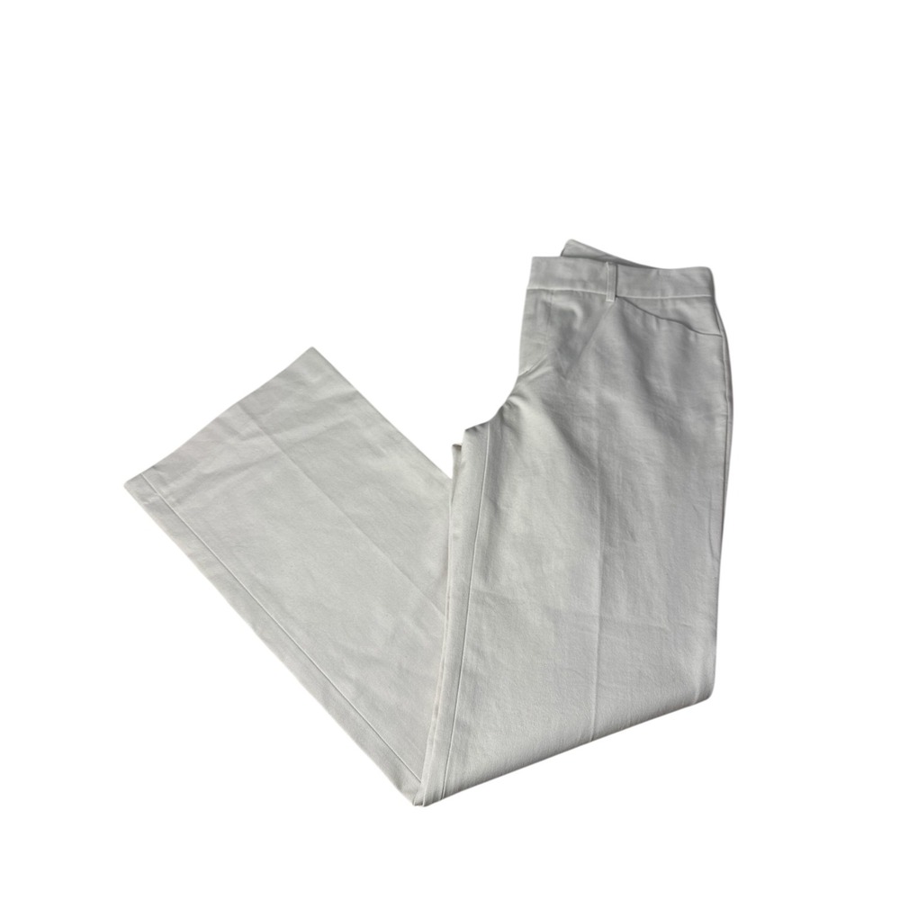 Gap Dress Pants Womens Beige Curvy Fit Flared Leg Mid Rise Workwear Casual 6R - Picture 3 of 6
